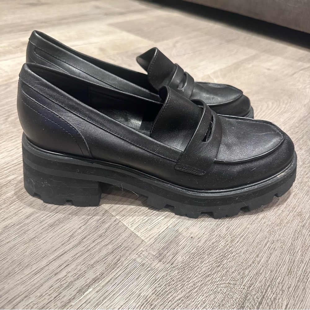 Marc Fisher Latika Lug Sole Loafers Black